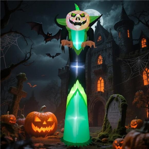 12ft Halloween Inflatable Decor with LED Lights Outdoor Blow up Decor - Picture 7 of 8
